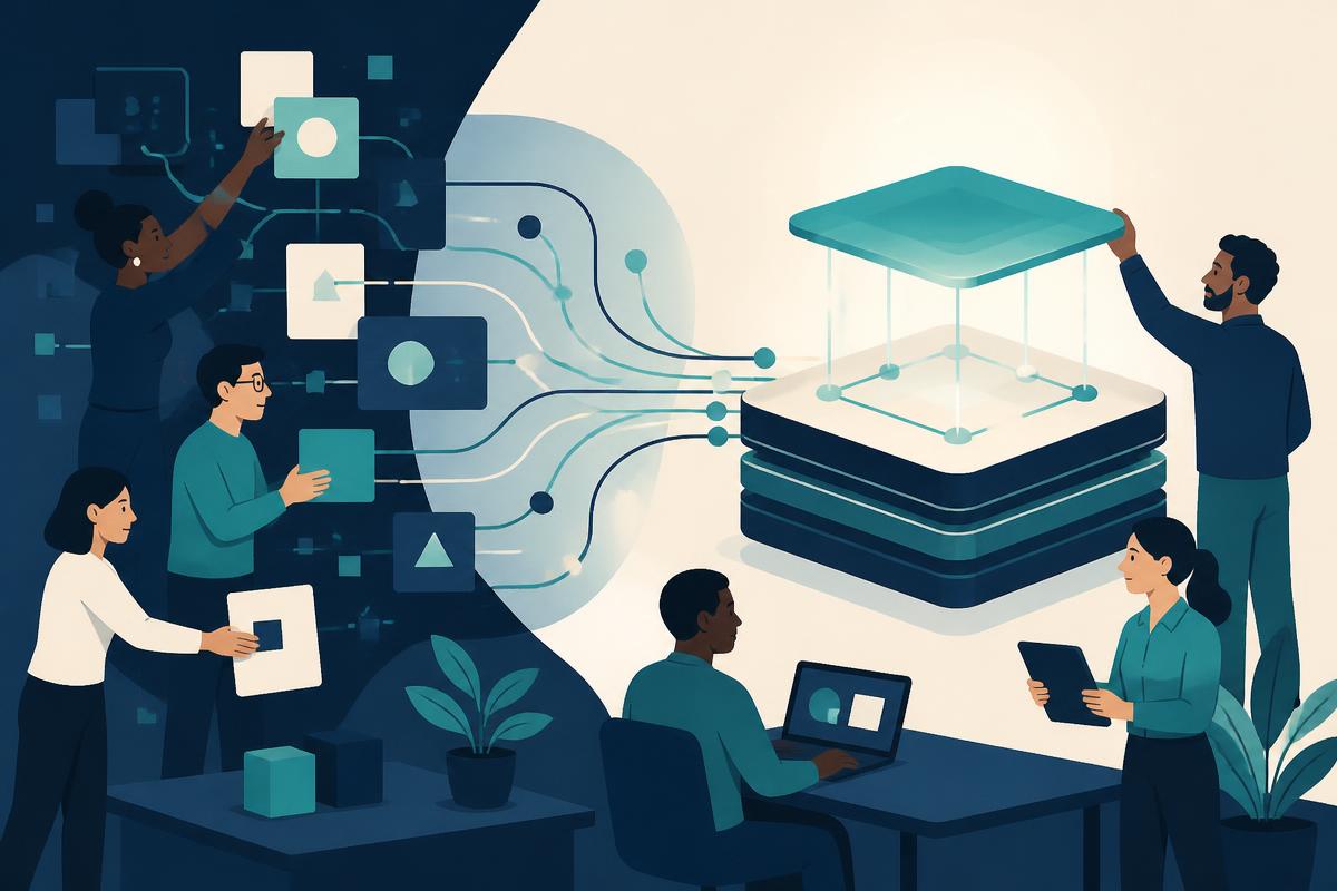 Cross functional team connecting customer data and redesigning workflows before deploying customer service AI.