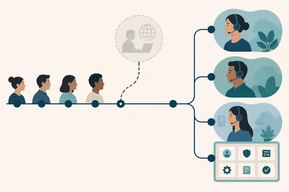 Contact center preserving customer service through human and deterministic fallback when an external AI provider becomes unavailable.